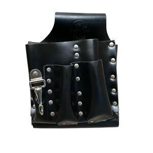 Klein Tools leather tool belt black 5164T 8-pocket leather extra-capacity pouch